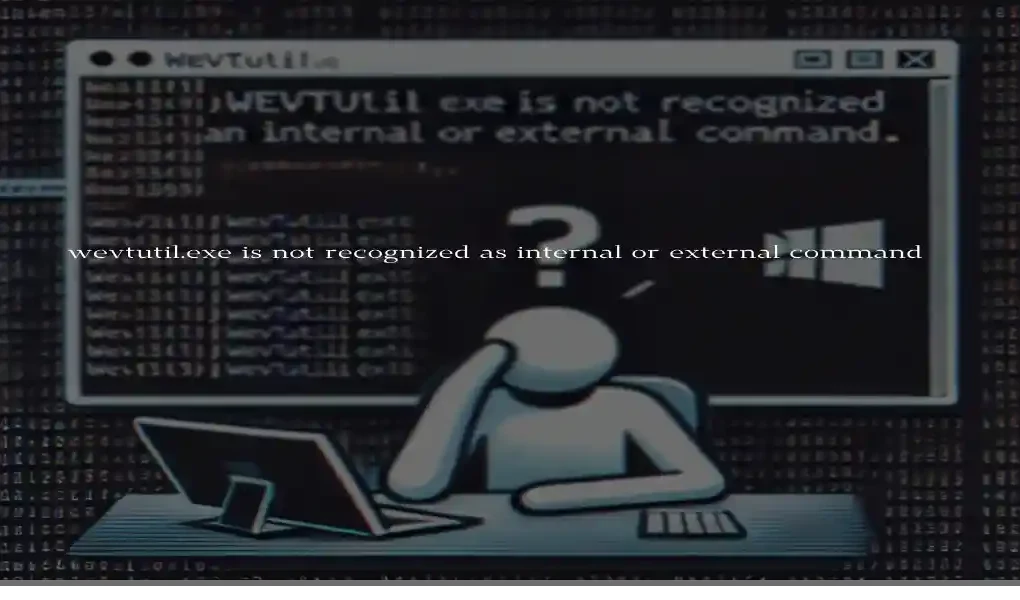 wevtutil.exe is not recognized as internal or external command