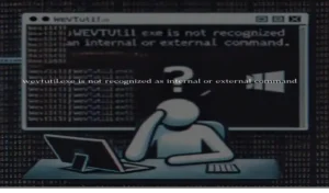wevtutil.exe is not recognized as internal or external command