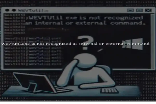 wevtutil.exe is not recognized as internal or external command